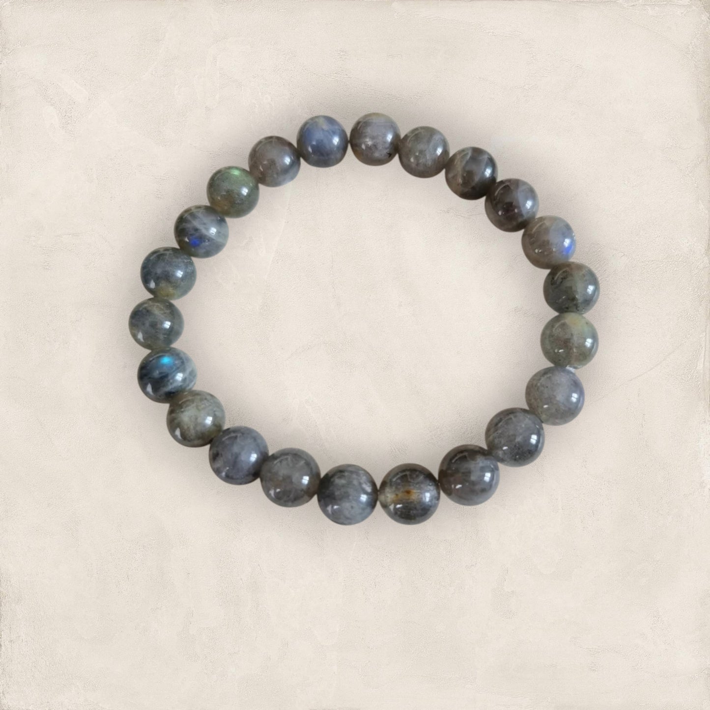 AAA+Natural Labradorite Bead Bracelet