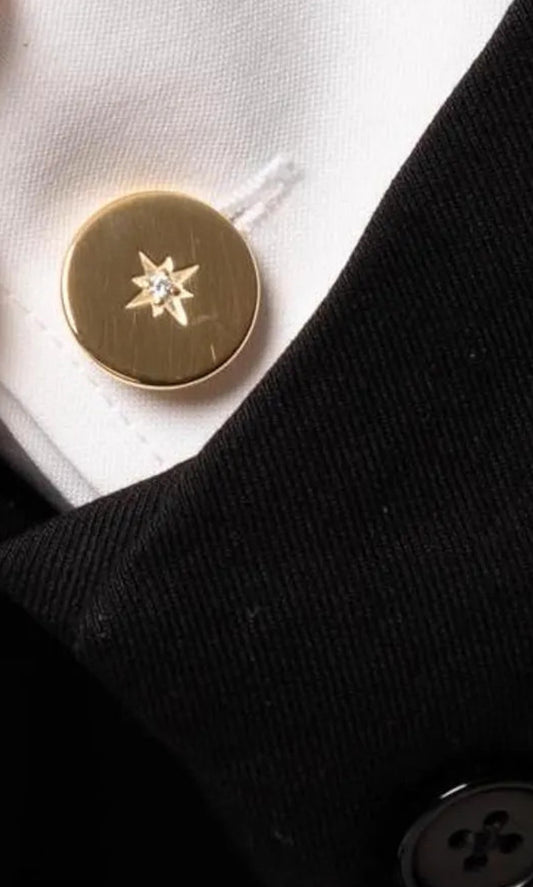 North Star Diamond Cufflink