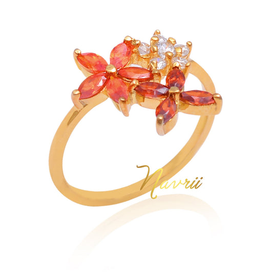 Floral Gemstone Ring