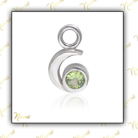 925 Sterling Silver Natural Peridot Pendant