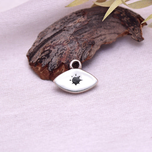 925 Sterling Silver Enamel Evil Eye Pendant